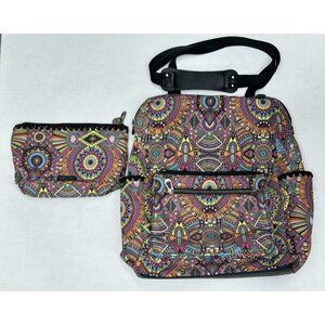 NEW Sakroots Loyola Convertible Backpack And Pouch Multi Color Laptop Case
